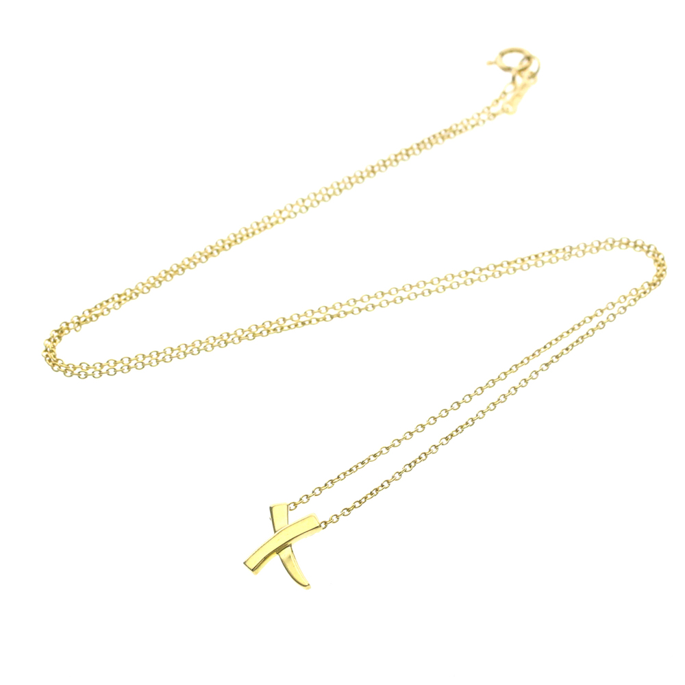 Tiffany & Co. Paloma Picasso Graffiti X Pendant 18K Yellow Gold Small